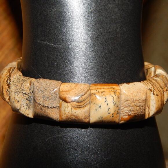 Natural Earth Harmony Picture Jasper Bracelet - Picture 2 of 12